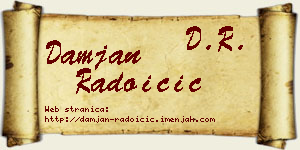 Damjan Radoičić vizit kartica